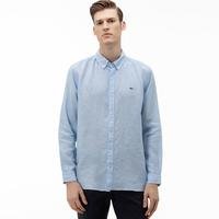 Lacoste Men's Lněná košile běžného střihuT01