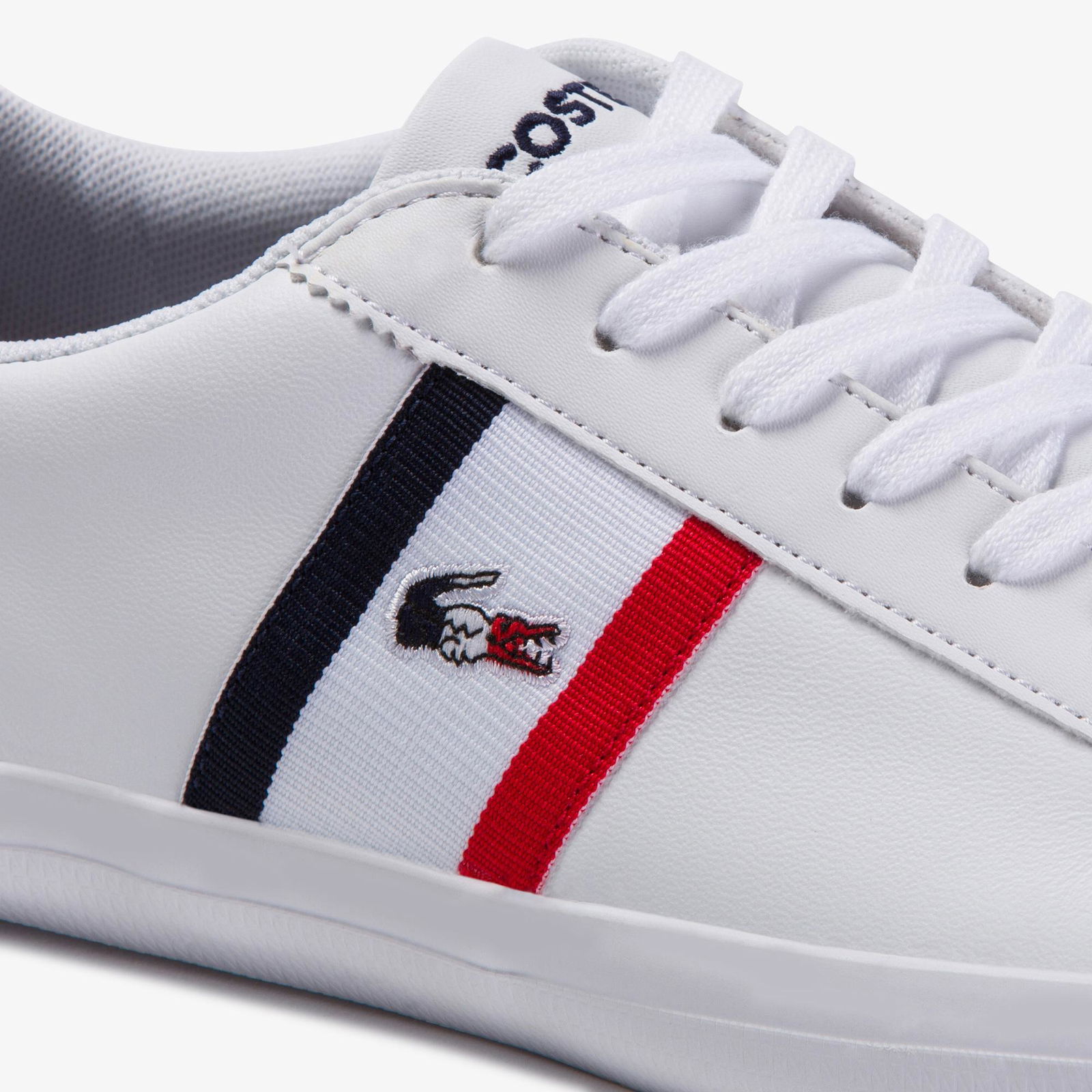 Lacoste Lerond Pánské tenisky s trikolorou, Kůže a syntetika