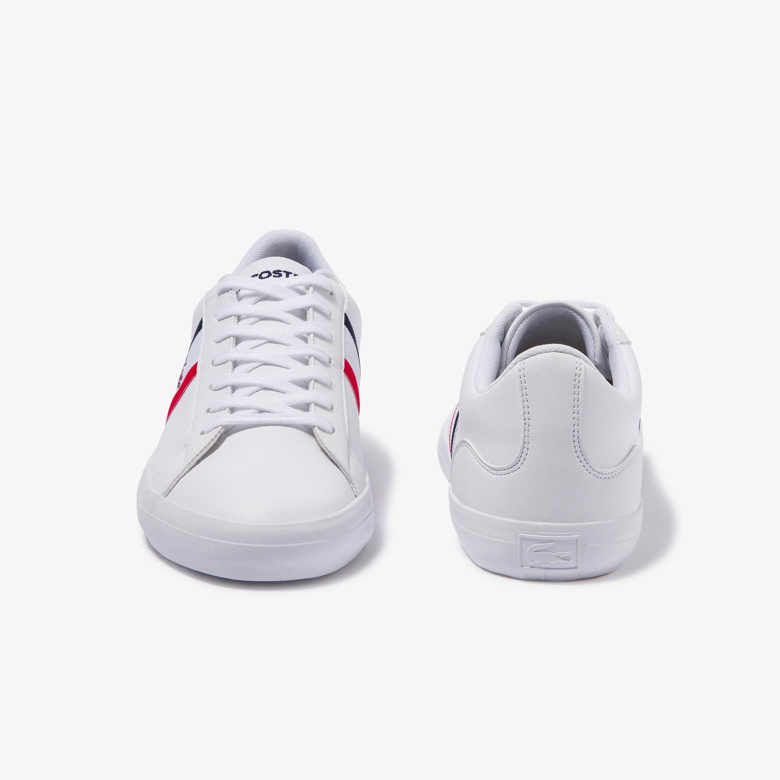 Lacoste Lerond Pánské tenisky s trikolorou, Kůže a syntetika