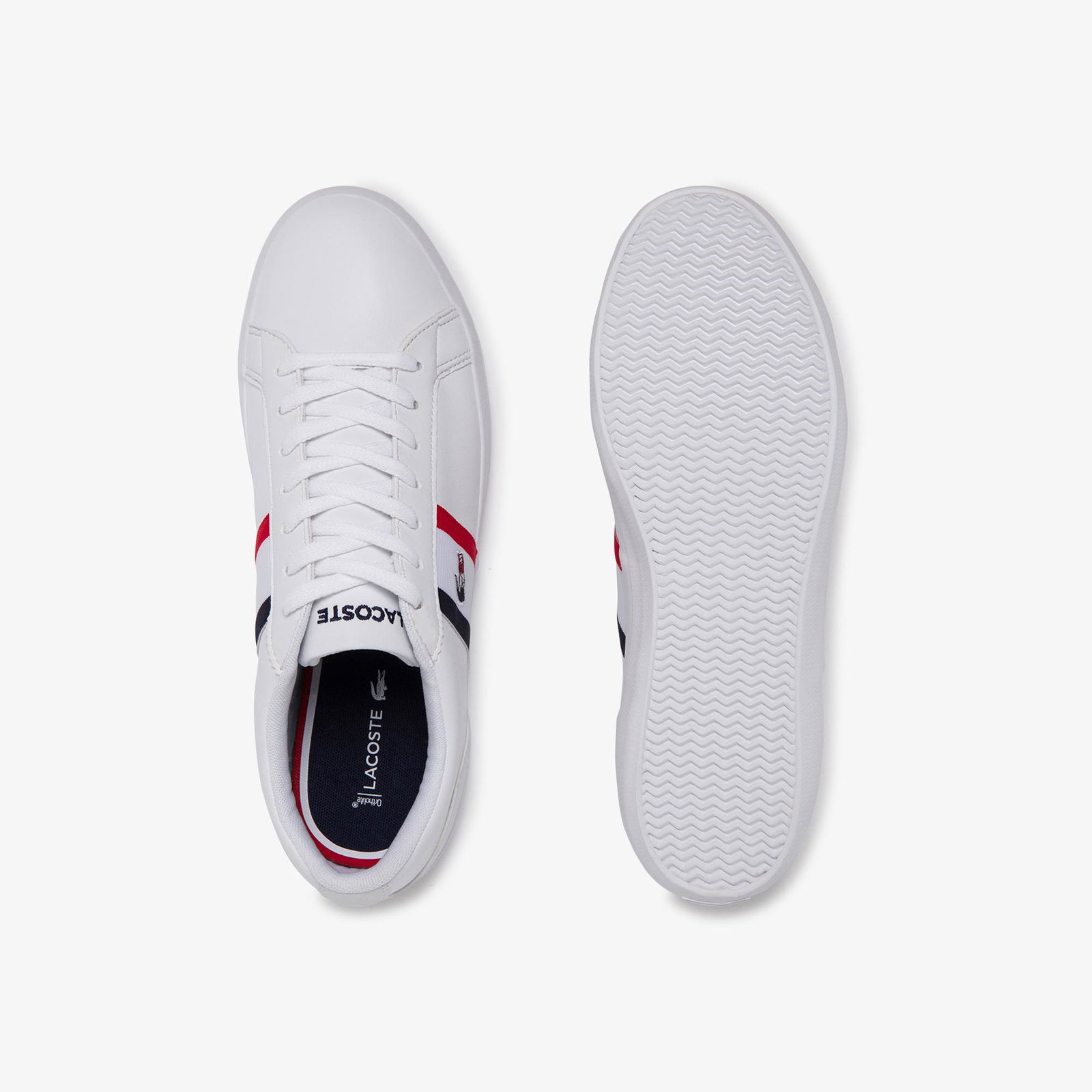 Lacoste Lerond Pánské tenisky s trikolorou, Kůže a syntetika