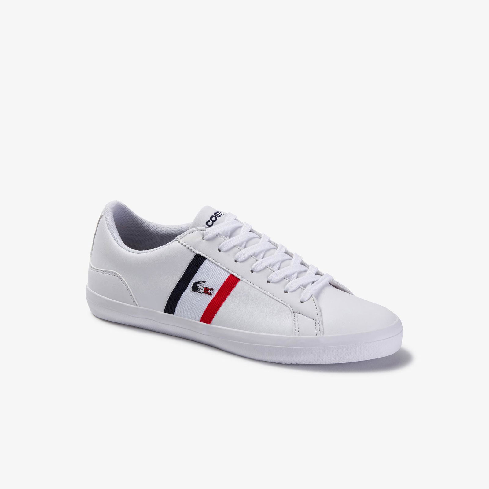 Lacoste Lerond Pánské tenisky s trikolorou, Kůže a syntetika