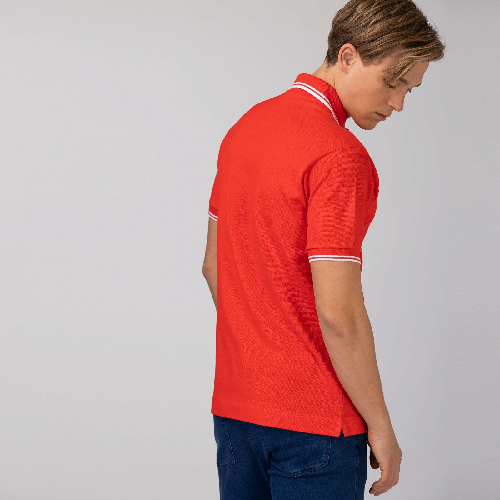 Lacoste mužský košile polo Classic Fit  z bavlněného piké s akcenty v podobě pruhů
