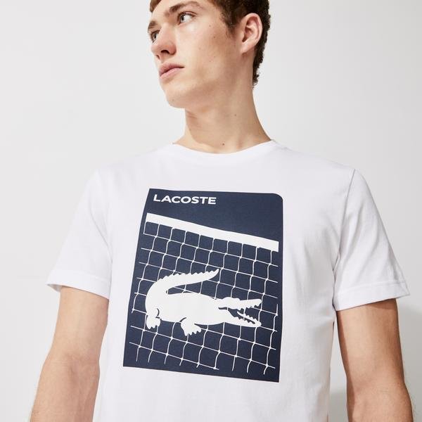 Lacoste SPORT pánské prodyšné tričko s 3D potiskem