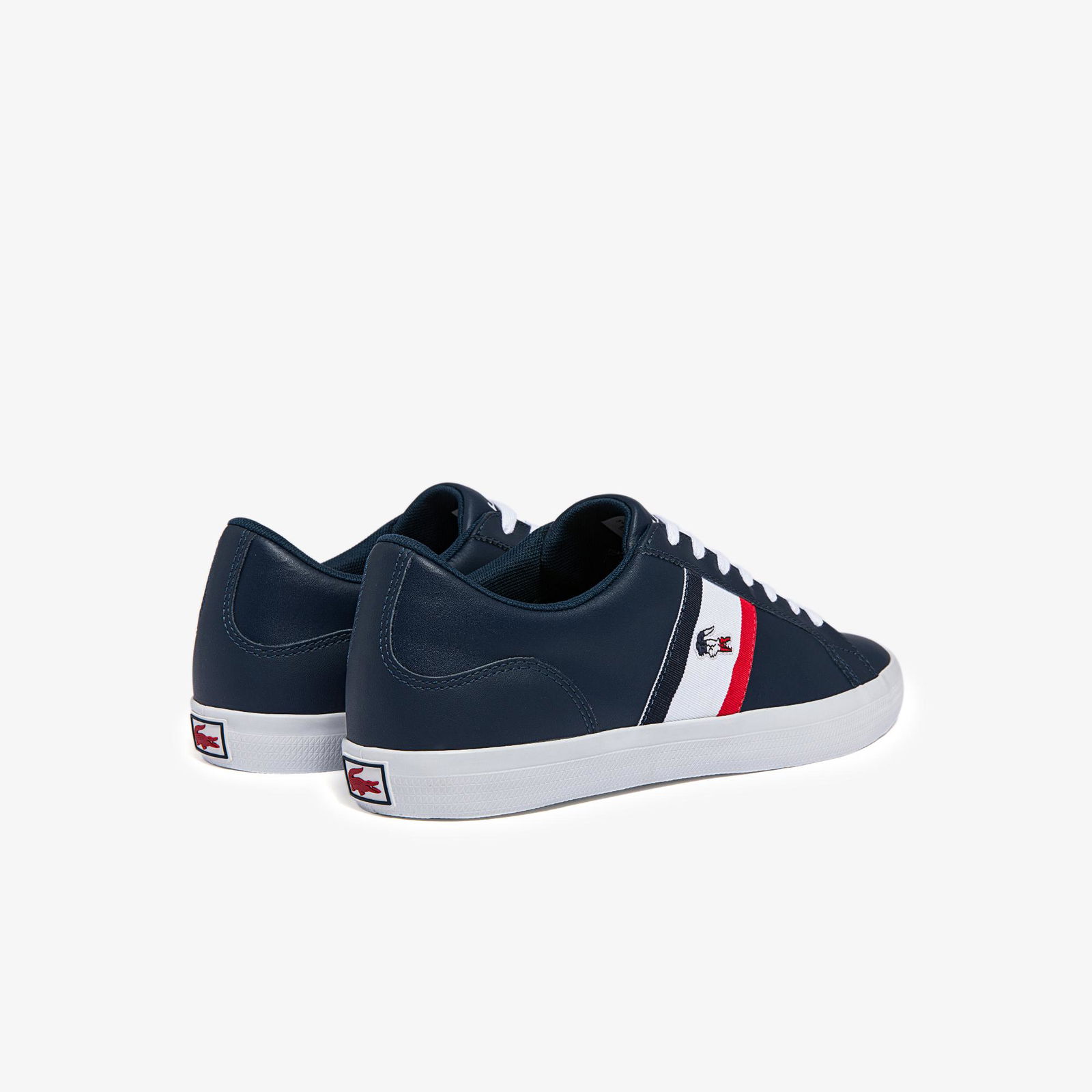 Lacoste Lerond Pánské kožené tenisky s trikolorou