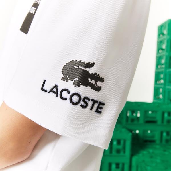 Lacoste L!VE x Minecraft Dámské krátké tričko z organické bavlny