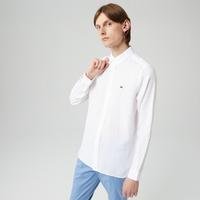 Lacoste Men's Lněná košile běžného střihu001