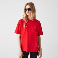 Lacoste dámské prémiové bavlněné tričko s přiléhavým oválným výstřihemF8M
