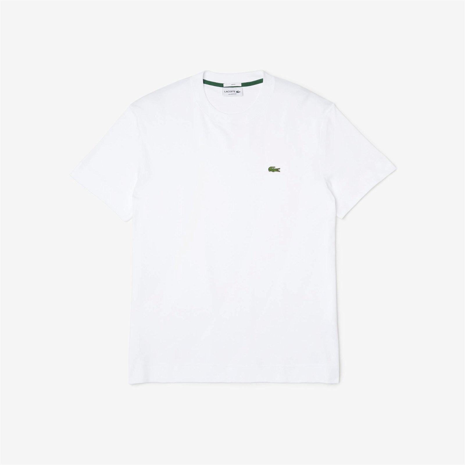 Lacoste unisex tričko z organické bavlny s přiléhavým oválným výstřihem