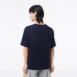 Lacoste dámské prémiové bavlněné tričko s přiléhavým oválným výstřihem