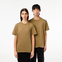 Lacoste unisex tričko z organické bavlny s přiléhavým oválným výstřihemSIX